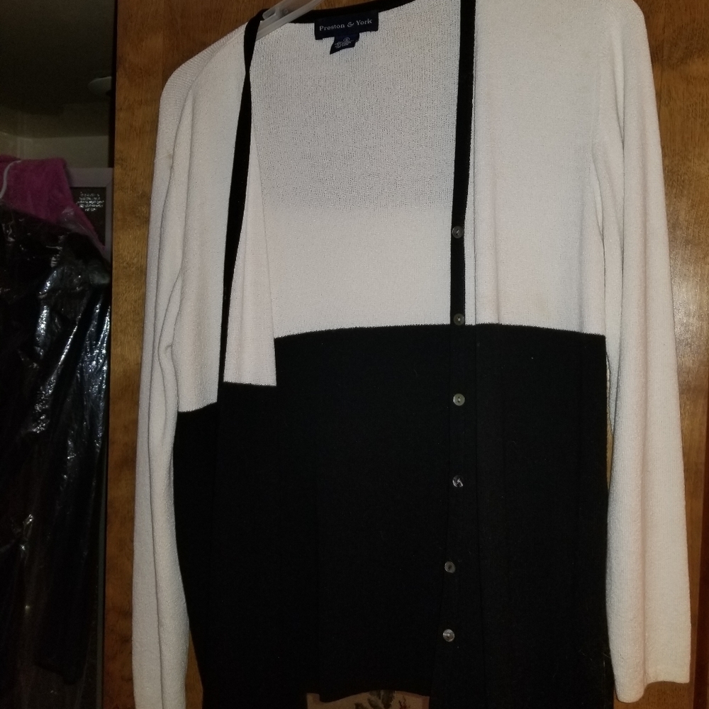 Black and white sweater